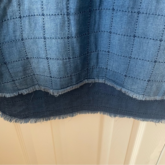 Anthropologie Cloth and Stone frayed chambray denim tunic in Sz small - Picture 13 of 15